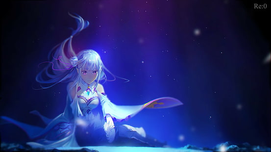 아니메 걸스, Emilia (Re : Zero), Re : Zero Kara Hajimeru Isekai Seikatsu, HD 배경 화면 HD wallpaper