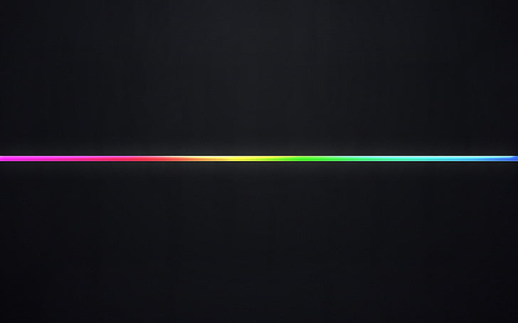 línea horizontal de varios colores, línea, fondo multicolor, negro, Fondo de pantalla HD