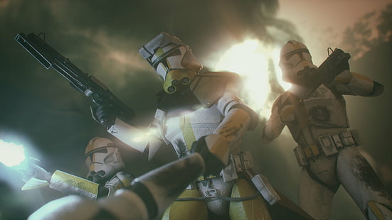 Guerra nas Estrelas, Clone Commander, Clone Trooper, HD papel de parede HD wallpaper