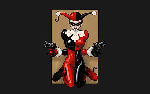 Harley Quinn HD, ภาพประกอบฮาร์เลย์ควินน์, การ์ตูน, ฮาร์เลย์, ควินน์, วอลล์เปเปอร์ HD HD wallpaper