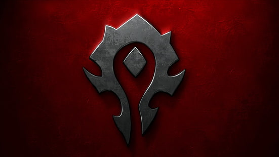 Logotipo da Horda de Warcraft, Warcraft, World Of Warcraft, HD papel de parede HD wallpaper