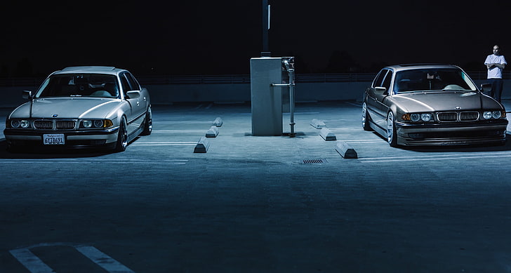car, BMW, tuning, stance, 7 series, E38, HD wallpaper