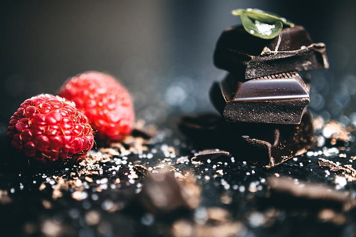 raspberry, latar belakang, hitam, cokelat, Wallpaper HD