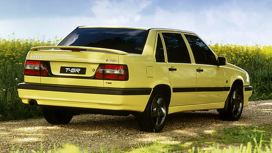 فولفو ، فولفو 850 ، سيدان ، سيارة صفراء، خلفية HD HD wallpaper