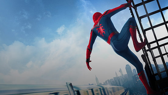 Обои Человек-паук, Человек-паук: Возвращение домой (2017), Человек-паук, Питер Паркер, HD обои HD wallpaper