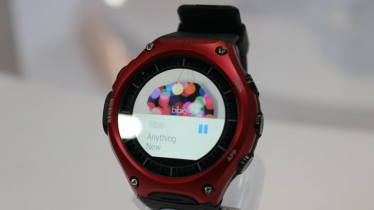 red and black watches, Casio WSD f10, smartwatches, CES 2016, HD Wallpapers