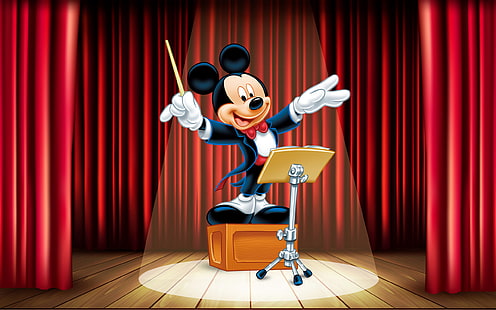 Mickey Mouse Conductor Desktop Hd Wallpaper för mobiltelefoner och bärbara datorer-2560 × 1600, HD tapet HD wallpaper