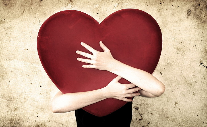 Falling In Love, person holding red heart illustration, Love, Falling, HD wallpaper