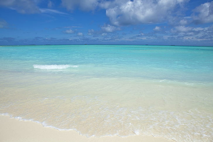 Clear Aqua Blue Waters, tropisk, öar, vit, tahiti, strand, hav, vatten, sand, klar, bora-bora, blå, aqua, paradis, ö, HD tapet