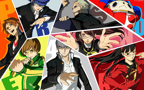 Persona-serien, Rise Kujikawa, manga, Chie Satonaka, Persona 4, HD tapet HD wallpaper