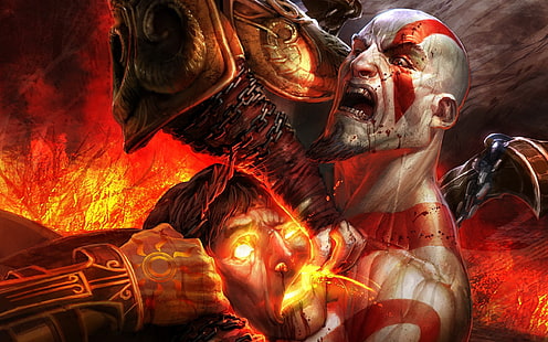 Dieu de la guerre papier peint Kratos, Dieu de la guerre, Kratos, jeux vidéo, God of War III, Fond d'écran HD HD wallpaper