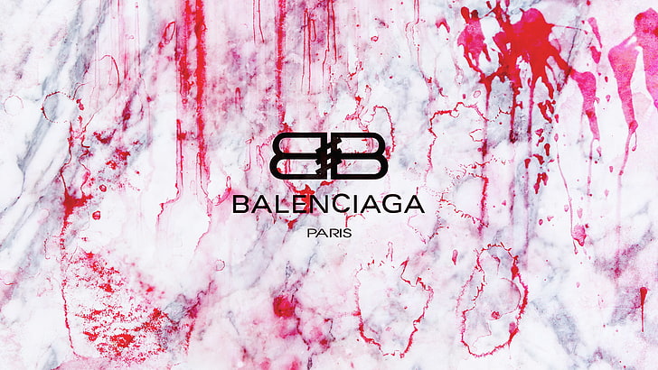 ماركة Balenciaga ، دم ، رخام، خلفية HD
