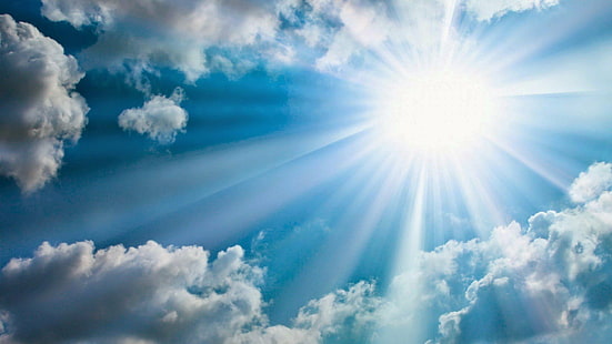 cielo, naturaleza, nubes, sol, HD-Hintergrundbild HD wallpaper