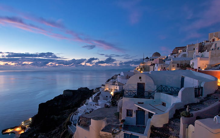 Santorini Grecja, santorini, grecja, podróże i świat, Tapety HD