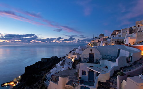 Santorini Grecia, santorini, grecia, viajes y mundo, Fondo de pantalla HD HD wallpaper