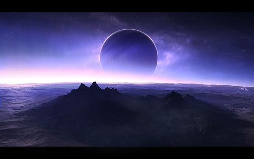 Scifi, Dämmerung, digitales Universum, HD-Hintergrundbild HD wallpaper