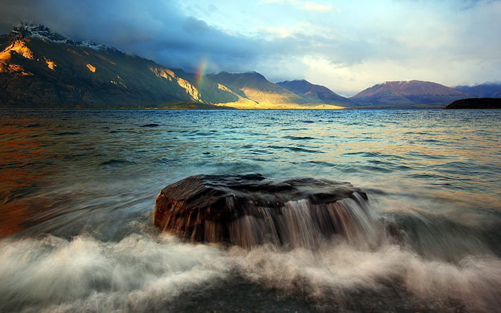 Danau Pemandangan indah, Danau, Gunung, pemandangan, Wallpaper HD