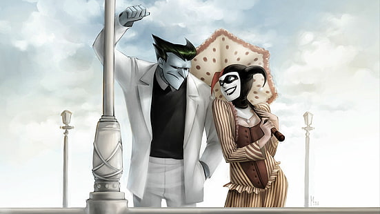 Batman Joker Harley Quinn HD, kreskówka / komiks, batman, joker, harley, quinn, Tapety HD HD wallpaper