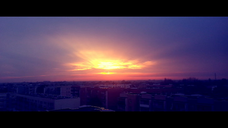 Polonia, puesta de sol, Fondo de pantalla HD