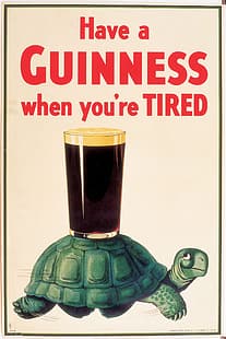 Guinness, bière, publicités, tortues, vintage, Fond d'écran HD HD wallpaper