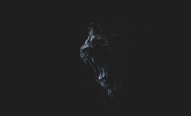 lion, simple, simple background, HD wallpaper