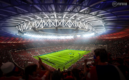 Affiche du jeu de la coupe du monde de stade FIFA 18 2018, fond d'écran du stade Fifa18, Fond d'écran HD HD wallpaper