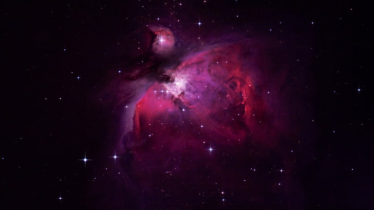 nebulosa rosa e viola, spazio, arte spaziale, arte digitale, Sfondo HD