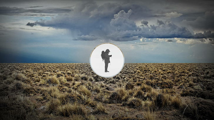 Desert Clouds Abstract Person HD, аннотация, цифровые / художественные работы, облака, пустыня, человек, HD обои