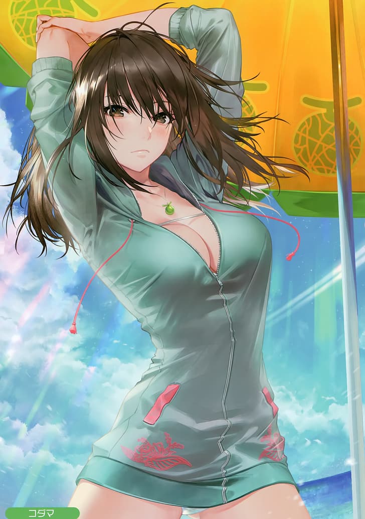 Anime Girls, Kodama (wa-ka-me), Spaltung, HD-Hintergrundbild, Handy-Hintergrundbild