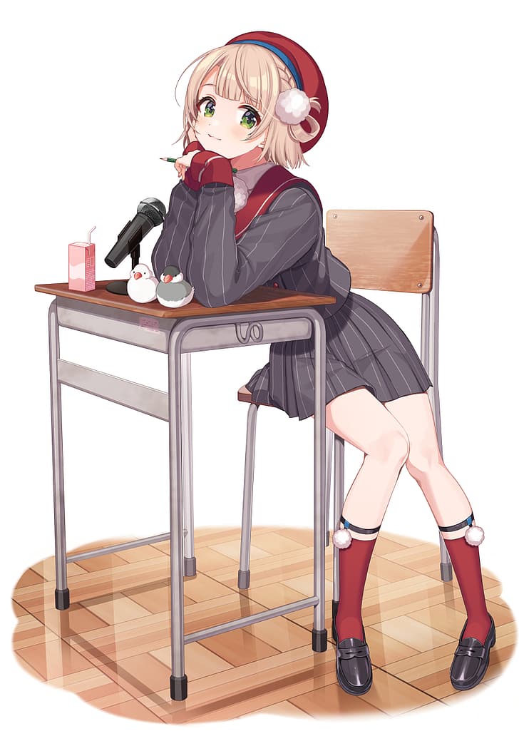 Shigure Ui, Youtuber Virtual, karakter asli, gadis anime, Wallpaper HD, wallpaper seluler