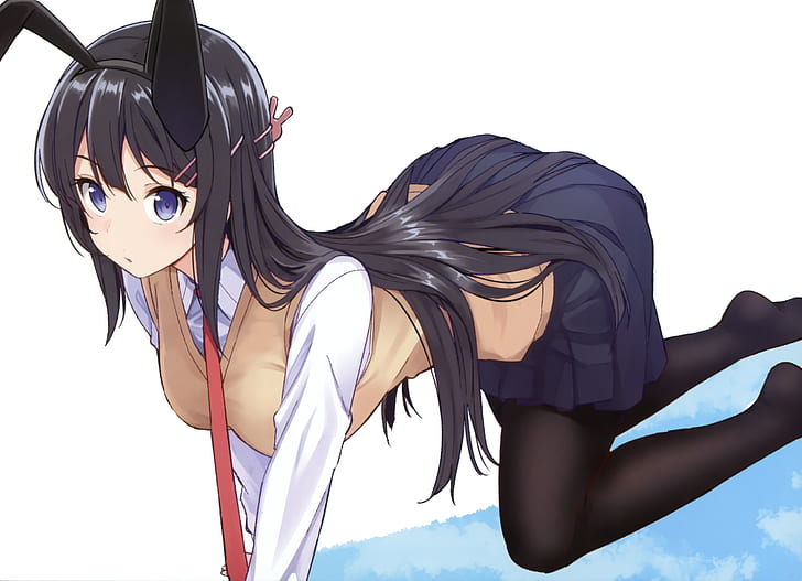 Anime, Bajingan Tidak Memimpikan Senpai Gadis Kelinci, Mai Sakurajima, Wallpaper HD