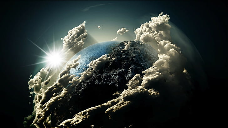 abstract, clouds, Earth, planet, HD wallpaper