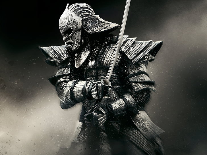armor, fantasy, helmet, movies, ronin, sabre, samurai, warriors, HD wallpaper