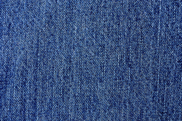 синий текстиль, синий, джинс, узор ткани, HD обои