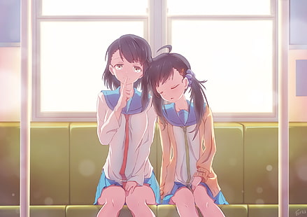 Nisekoi, chicas anime, Onodera Kosaki, Onodera Haru, Fondo de pantalla HD HD wallpaper