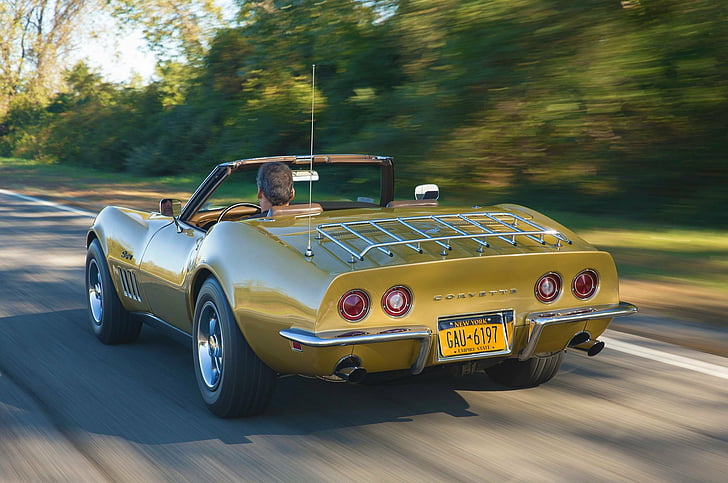 1969, chevrolet, classic, convertible, corvette, muscle, ray, sting, stingray, supercar, HD wallpaper