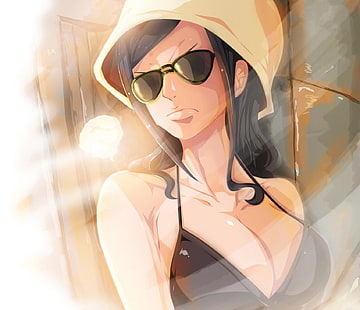 검은 머리 여성 캐릭터 벽지, 애니메이션, 원피스, 니코 로빈, HD 배경 화면 HD wallpaper