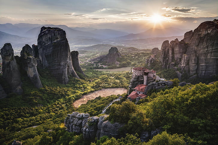 Delphi, Grecia, naturaleza, Fondo de pantalla HD
