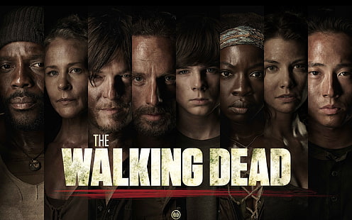 The Walking Dead, илюстрацията на Walking Dead, The Walking Dead, Rick, Carl, Daryl, Michon, Glenn, Maggie, Carol, Tyreese, HD тапет HD wallpaper