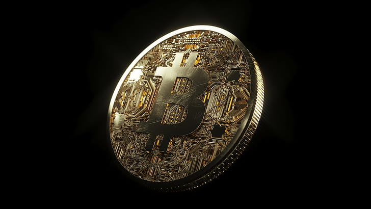 Technologie, Bitcoin, Münze, Kryptowährung, HD-Hintergrundbild