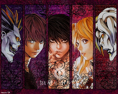 Death Note personagens papel de parede digital, Anime, Death Note, Adam Lambert, Morte, HD papel de parede HD wallpaper
