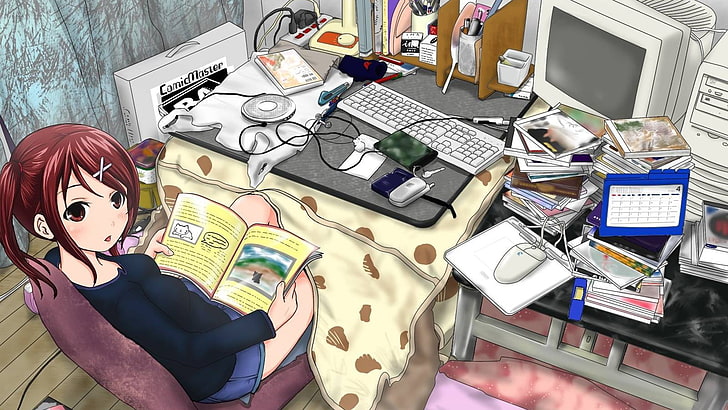 weiße und schwarze elektrische Nähmaschine, Manga, HD-Hintergrundbild