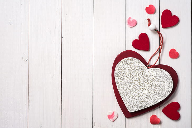 love, romance, heart, hearts, wood, romantic, Valentines, HD wallpaper