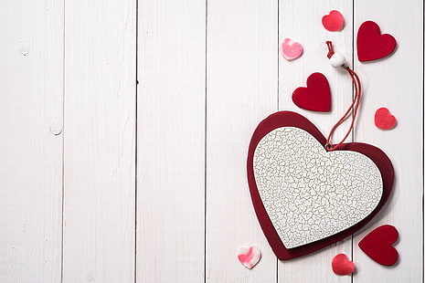 amour, romance, coeur, coeurs, bois, romantique, Saint Valentin, Fond d'écran HD HD wallpaper