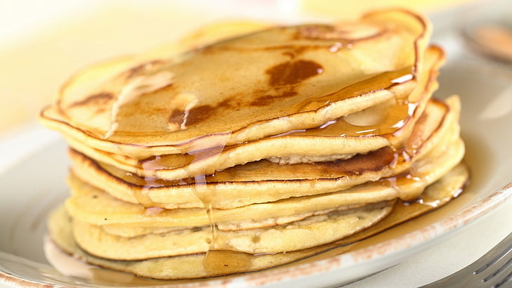 food, pancakes, breakfast, HD wallpaper