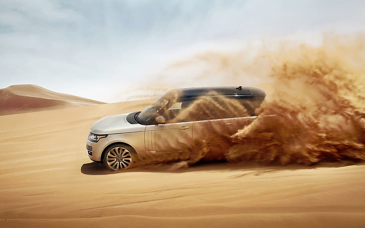 2013 Land Rover Range Rover 4, mobil abu-abu, tanah, bajak, jarak, 2013, mobil, land rover, Wallpaper HD