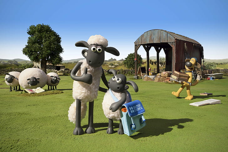 petualangan, animasi, komedi, keluarga, shaun, domba, Wallpaper HD