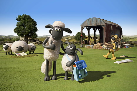 приключение, анимация, комедия, семейство, Шон, овца, HD тапет HD wallpaper