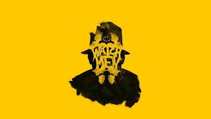 Watchmen, Minimalist, Rorschach, Yellow, HD wallpaper