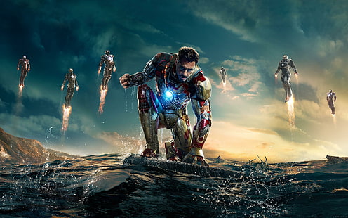 Iron Man Hero, Iron Man Illustration, Robert Downey Jr dans Iron Man, film, Iron Man, bandes dessinées, merveille, Fond d'écran HD HD wallpaper